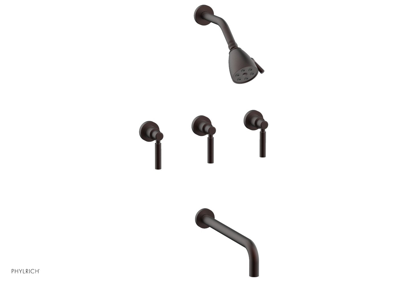 Premium 3-Handle Tub and Shower Faucet Set with 12