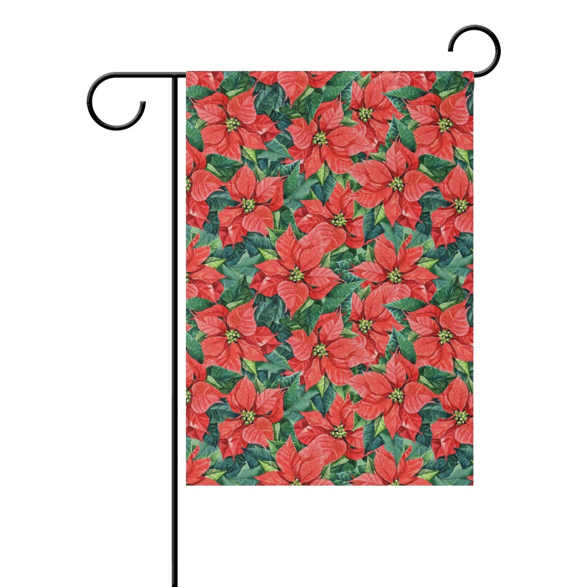 Mr. Brilliant Christmas Poinsettia Double-Sided Garden Flag - 12x18 Inch Holiday Decor for Outdoor Yard, Seasonal Plant Flowers Polyester Flag (2060388) - Perfect for Christmas Porch, Lawn & Festive Home Decoration