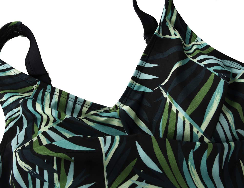 **Septangle One Piece Swim Dress for Women - Plus Size V Neck Tummy Control Swimwear | Bathing Suits for Beach, Pool & Vacation**