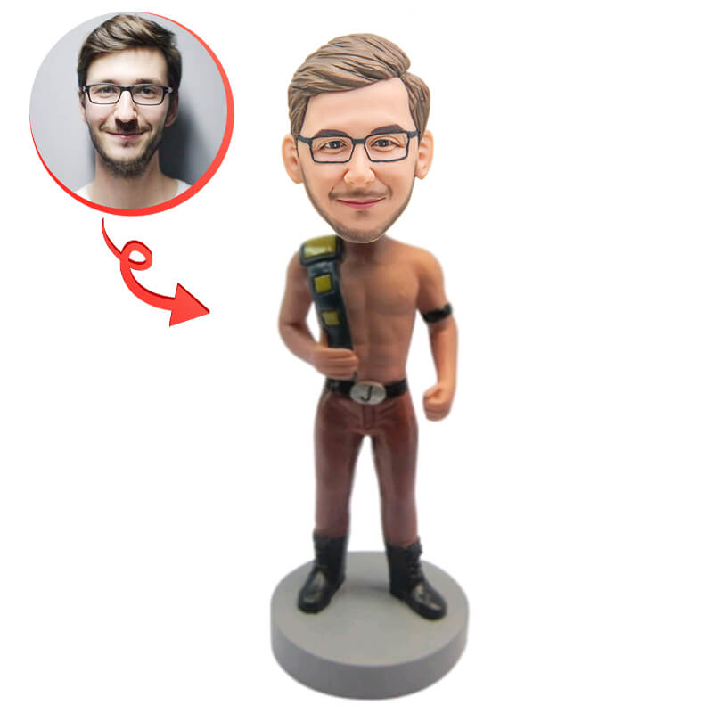 Custom Black Belt Bobblehead - Personalized Martial Arts Figurine for Office Desk, Home Decor & Gift