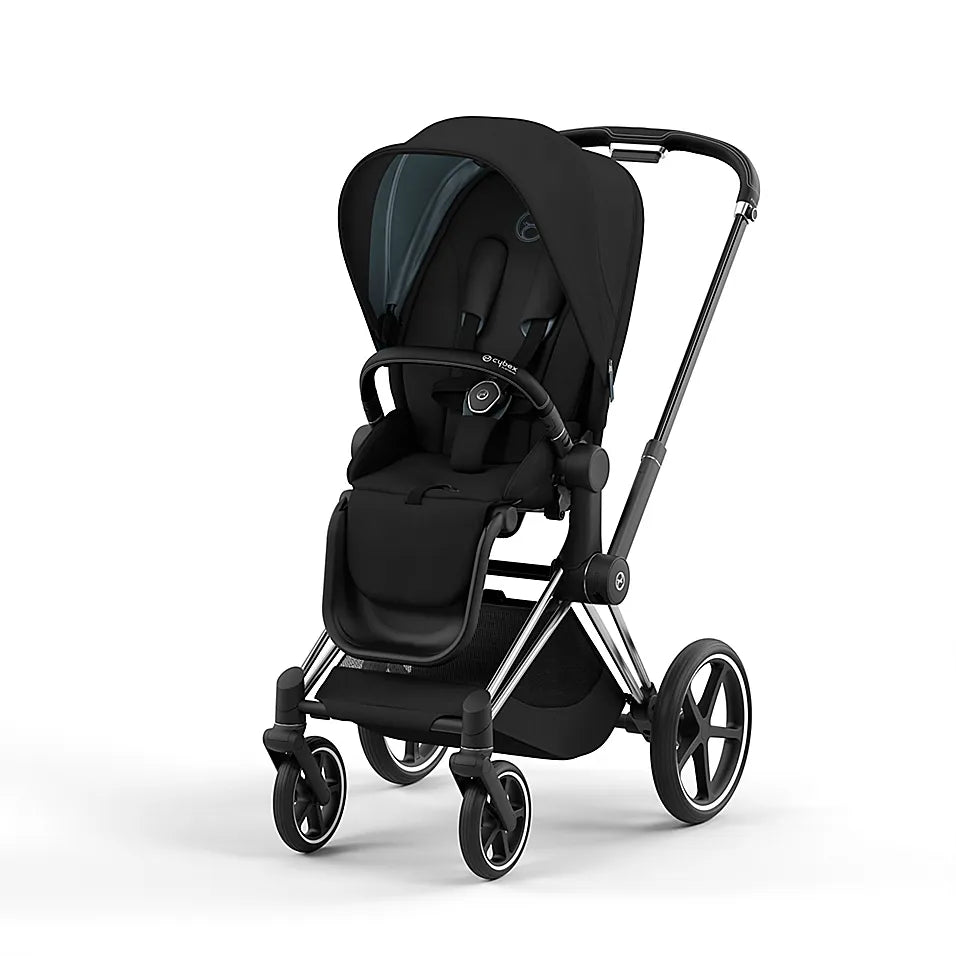 Priam 4 Stroller with Chrome Frame & Black Handle - Lightweight Baby Stroller for Newborns to Toddlers, 2019 Model - Perfect for City Walks, Shopping & Travel