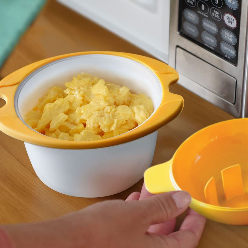 Microwave Egg Cooker - Silicone Egg Poacher, Scrambler & Omelet Maker with Yolk Separator & Shell Cracker | Perfect for Breakfast, Keto & Meal Prep | BPA-Free, Easy to Clean & Dishwasher Safe
