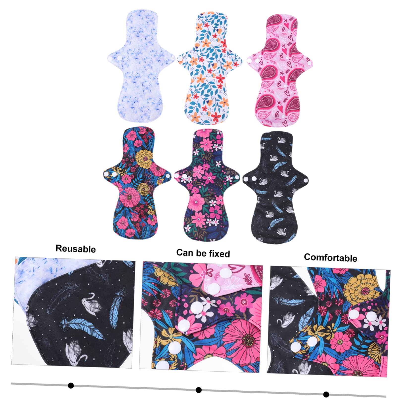 Minkissy 30pcs Reusable Sanitary Pads - Washable Menstrual Pads for Women with Waterproof Membrane, Soft & Absorbent Cloth Sanitary Napkins - Perfect for Daily Use, Postpartum Care, and Overnight Protection