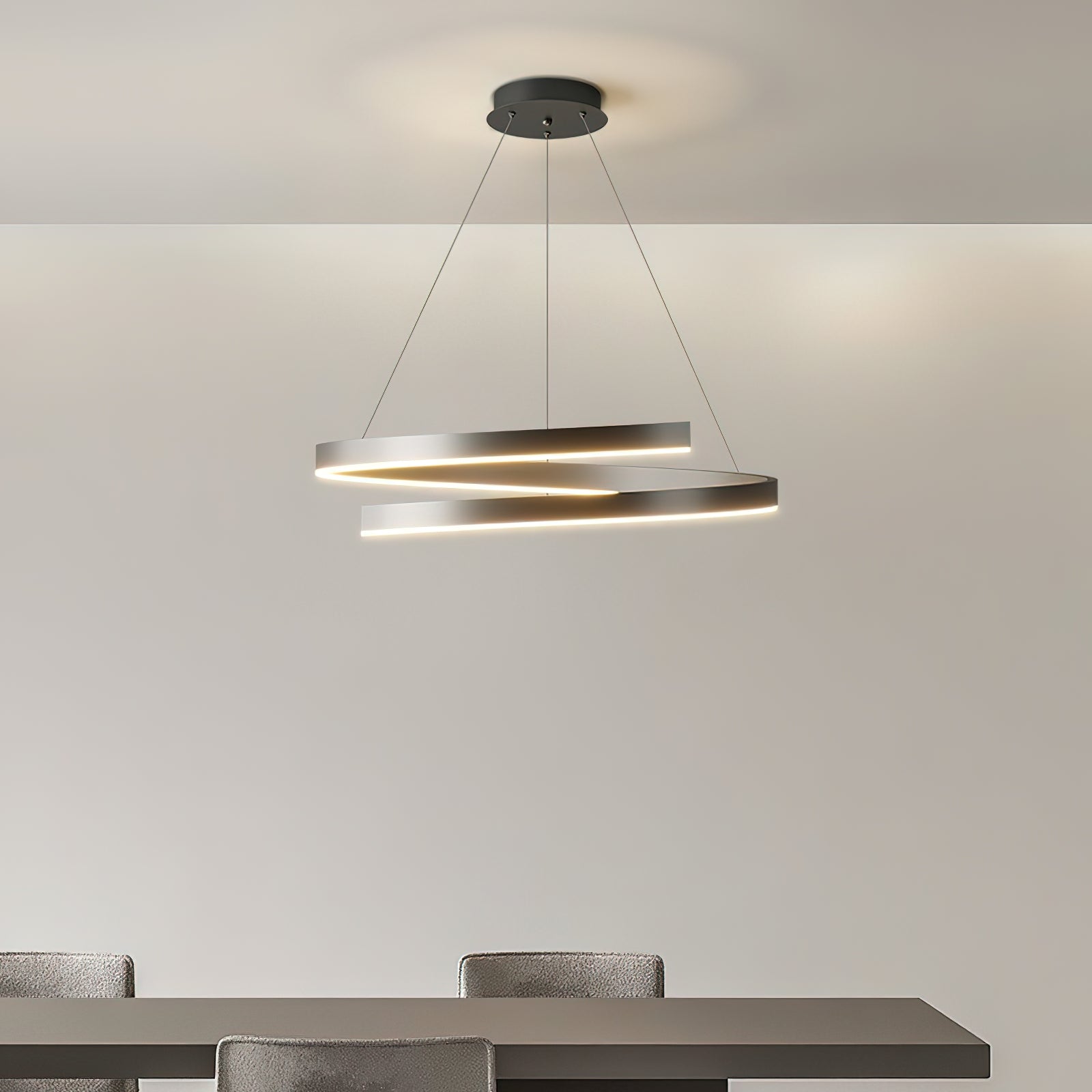 Minimalist Ring Pendant Lamp - Modern Nordic Style Ceiling Light Fixture for Living Room, Bedroom, Dining Room & Office Decor
