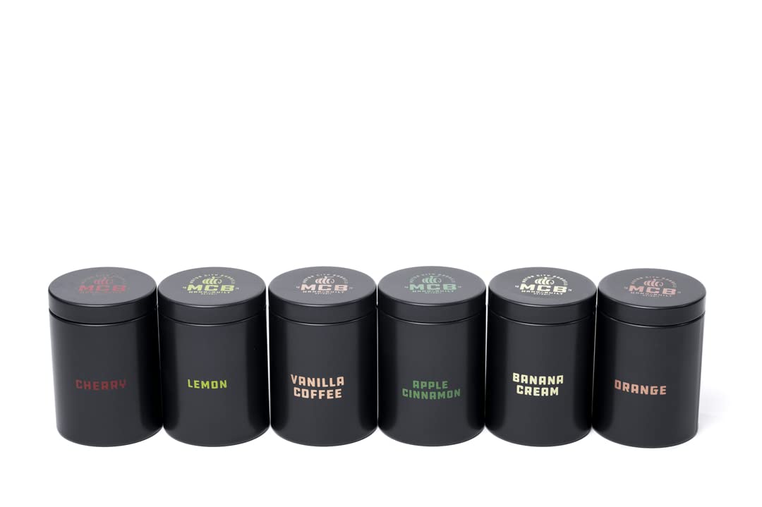 Premium Cocktail Smoker Kit with Torch & 6 Flavor Wood Chips (Vanilla, Apple Cinnamon, Lemon, Orange, Cherry, Banana Cream) - Infusion Series Smoking Set for Home Bars, Parties & Mixology Enthusiasts