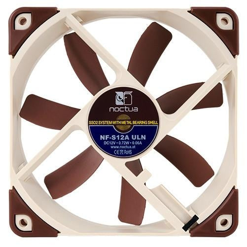 Noctua NF-S12A ULN 120mm Premium Quiet Cooling Fan - Ultra Low Noise, High Airflow for PC, Gaming Rig, and Workstation Cooling