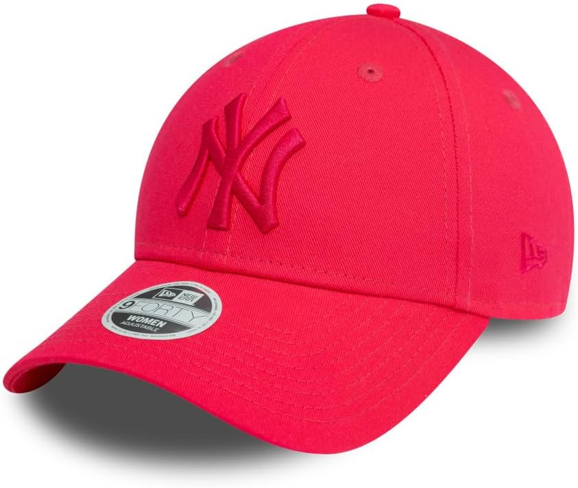 New York Yankees Women's Baseball Cap - New Era 9Forty Essential Adjustable Pink Hat for Sports, Fashion & Outdoor Activities