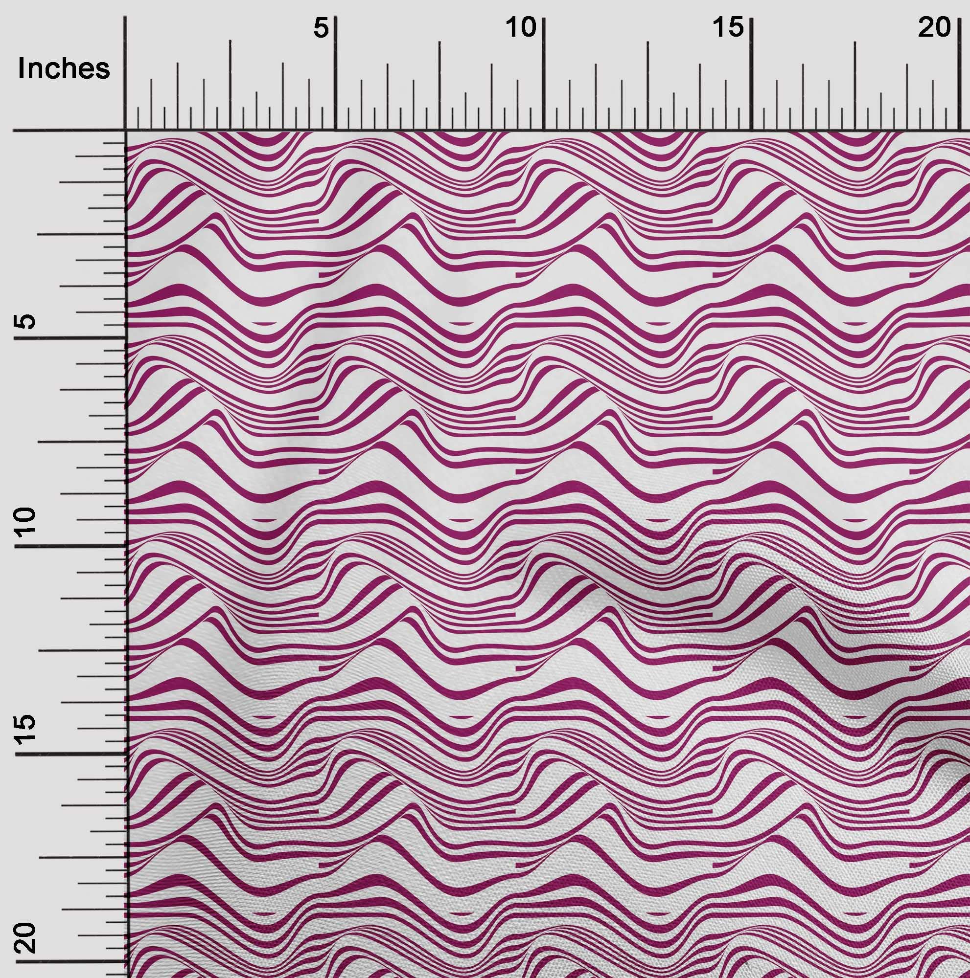 oneOone Georgette Viscose Purple Abstract Stripe Fabric - 42 Inch Wide Printed Material for DIY Clothing, Dresses & Sewing Projects | Premium Sewing Supplies by The Yard for Fashion Designers & Crafters