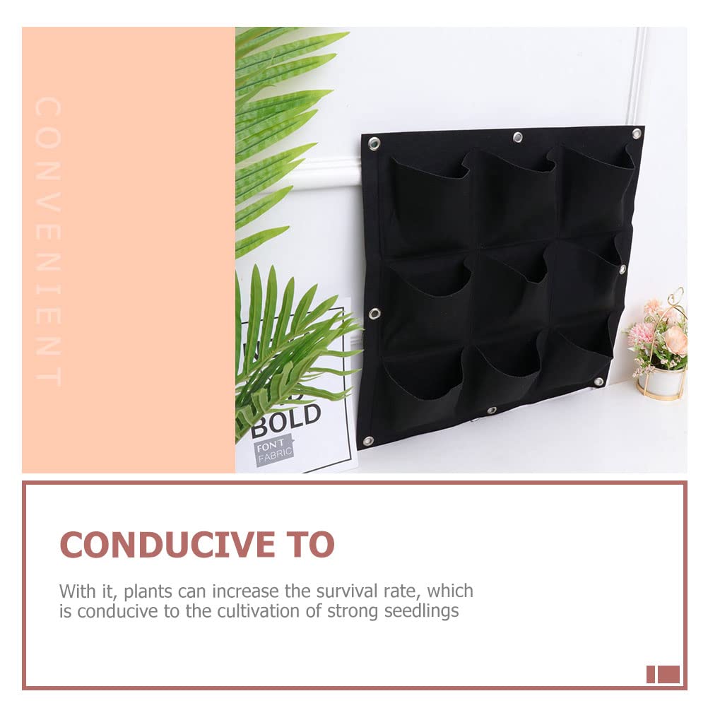 HANABASS Vertical Wall Garden Planter - 5 Pack Hanging Felt Planters for Flowers, Herbs & Vegetables - Indoor/Outdoor Wall Mount Grow Bags with Drainage Holes - Perfect for Balcony, Patio & Small Space Gardening