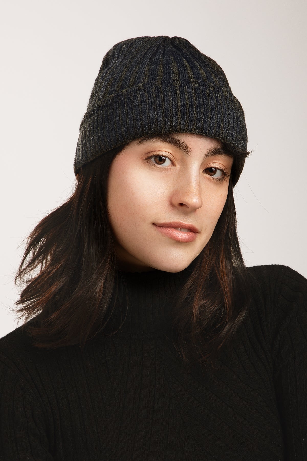 Slouchy Ribbed Cuffed Beanie for Women - Soft Winter Knit Hat with Fold Over Brim - Cozy Casual Outfit Accessory for Cold Weather, Snow Days & Outdoor Activities