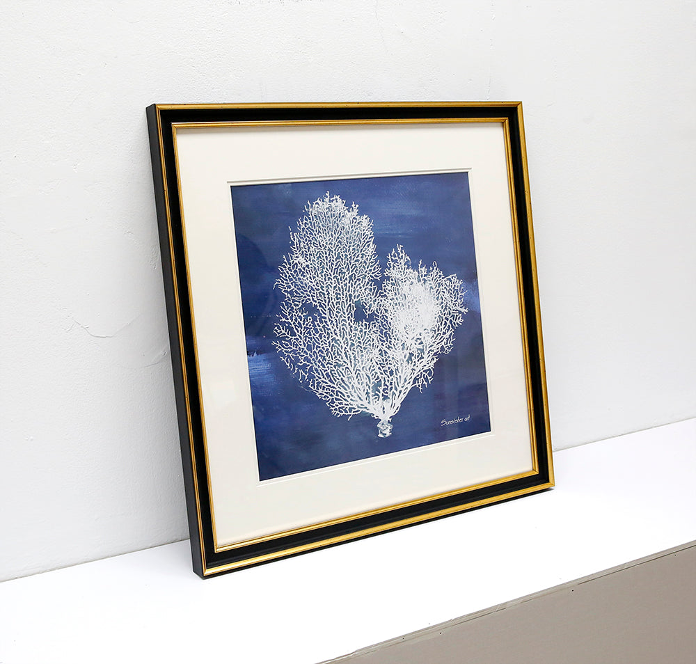 White Coral III Abstract Art Canvas Print - 60x60cm (24x24in) Wall Decor for Living Room, Bedroom & Office | Modern Home Artwork