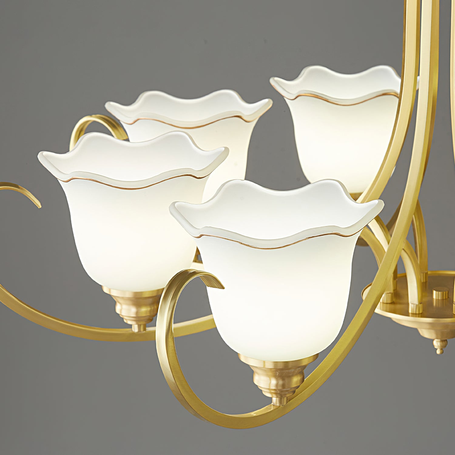 Elegant Blooming Flower Glass Chandelier - Modern Crystal Ceiling Light Fixture for Dining Room, Bedroom & Living Room Decor