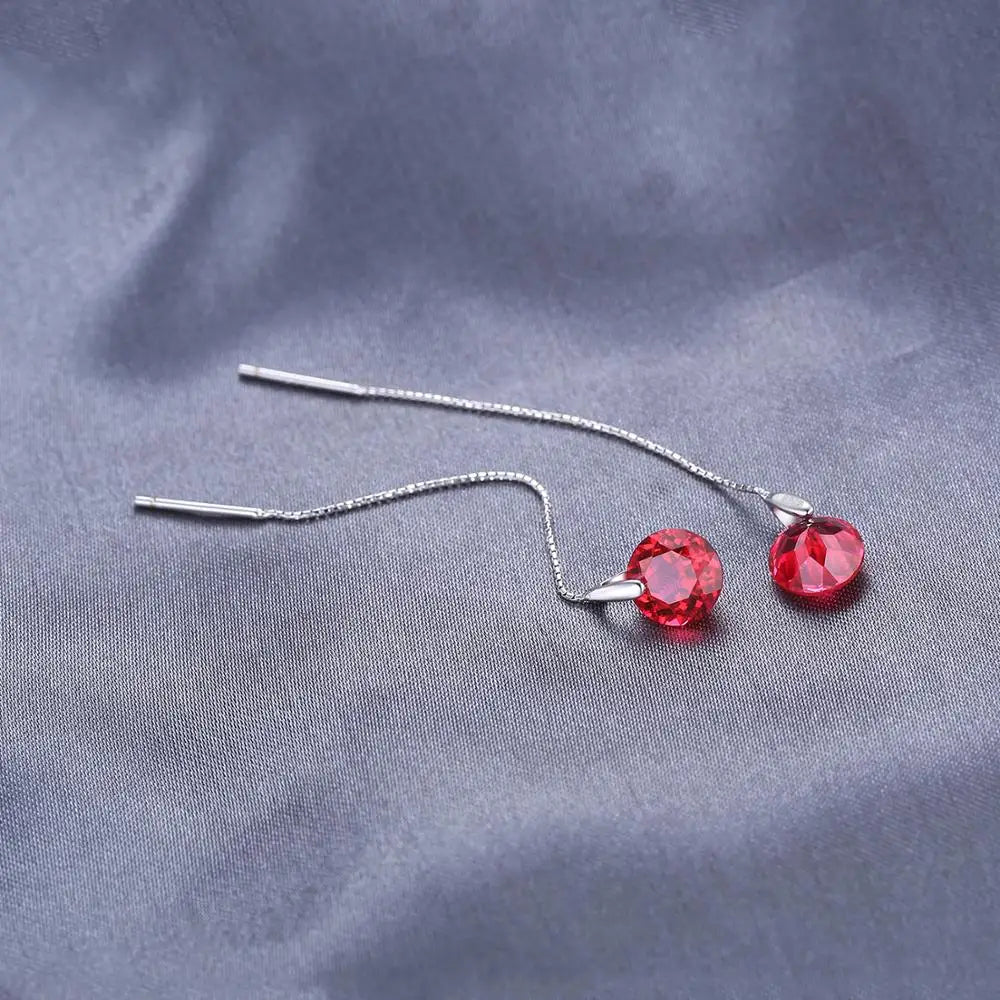 Dream Red Earrings for Women - Elegant Dangle Drop Earrings for Party, Wedding & Evening Wear | Perfect Gift for Her