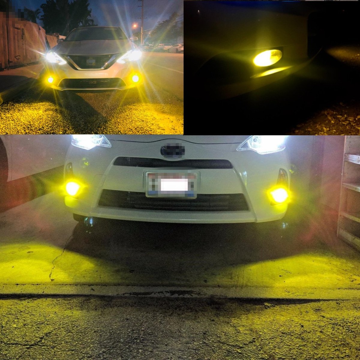 2504 PSX24W LED Switchback Bulbs - 6000K White/3000K Yellow Fog Lights for Cars, Trucks, SUVs - Durable & Bright for Enhanced Visibility in Rain, Snow & Night Driving