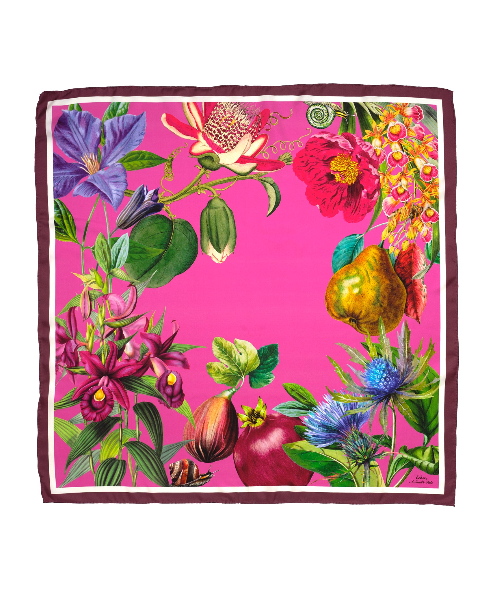 35 Silk Square Scarf - A Snail's Tale Luxury Fashion Accessory for Women, Elegant Neck Scarf for Office, Travel & Special Occasions