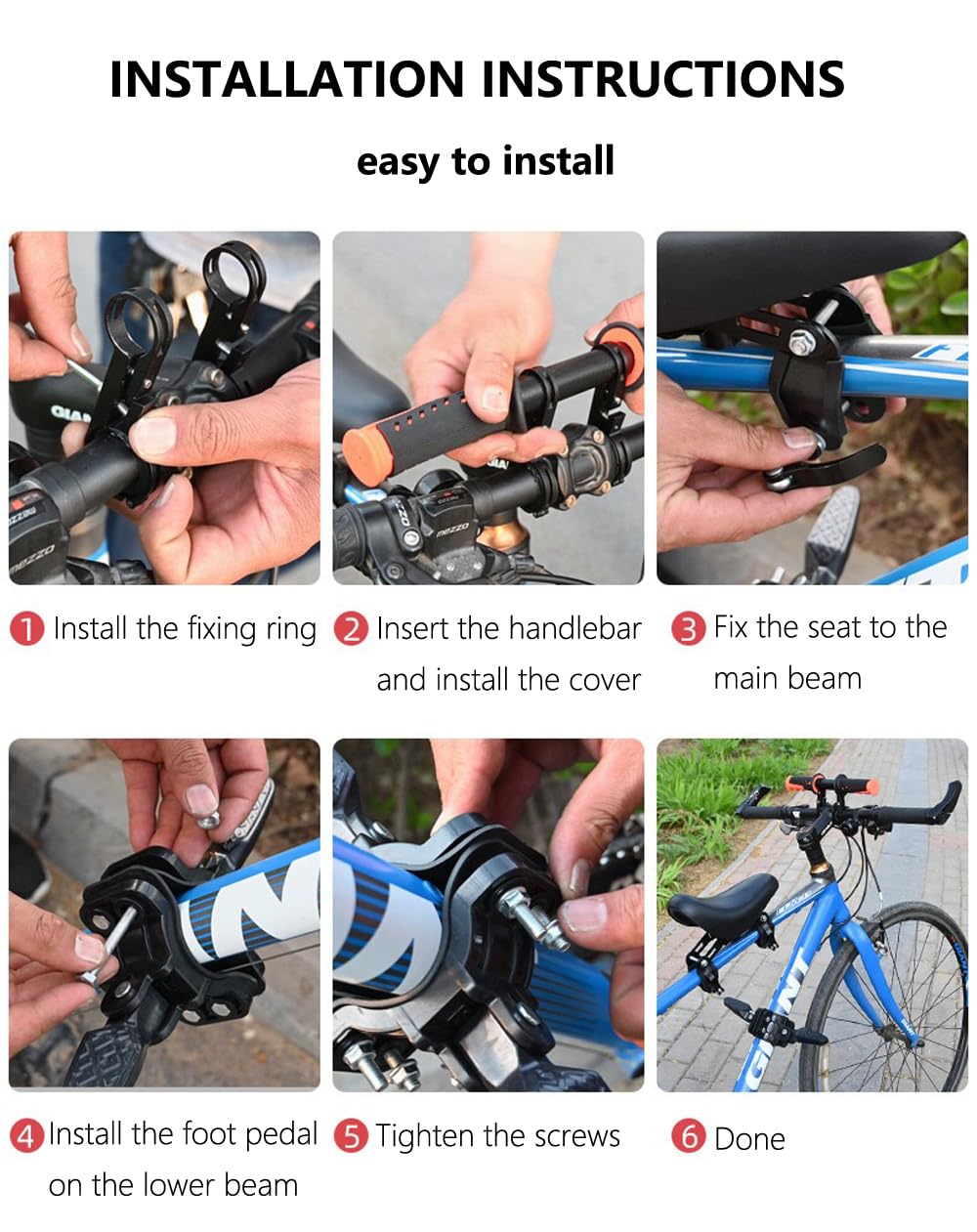Baisikou Front Mounted Bike Child Seat - Adjustable & Safe Kids Bicycle Seat for Adults - Perfect for City Commuting & Family Cycling Adventures