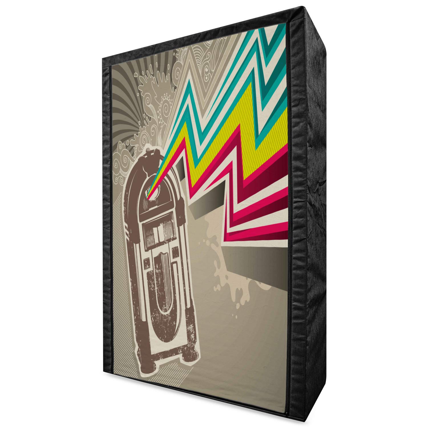 Vintage Retro Radio Design Portable Fabric Wardrobe - Ambesonne 42.5