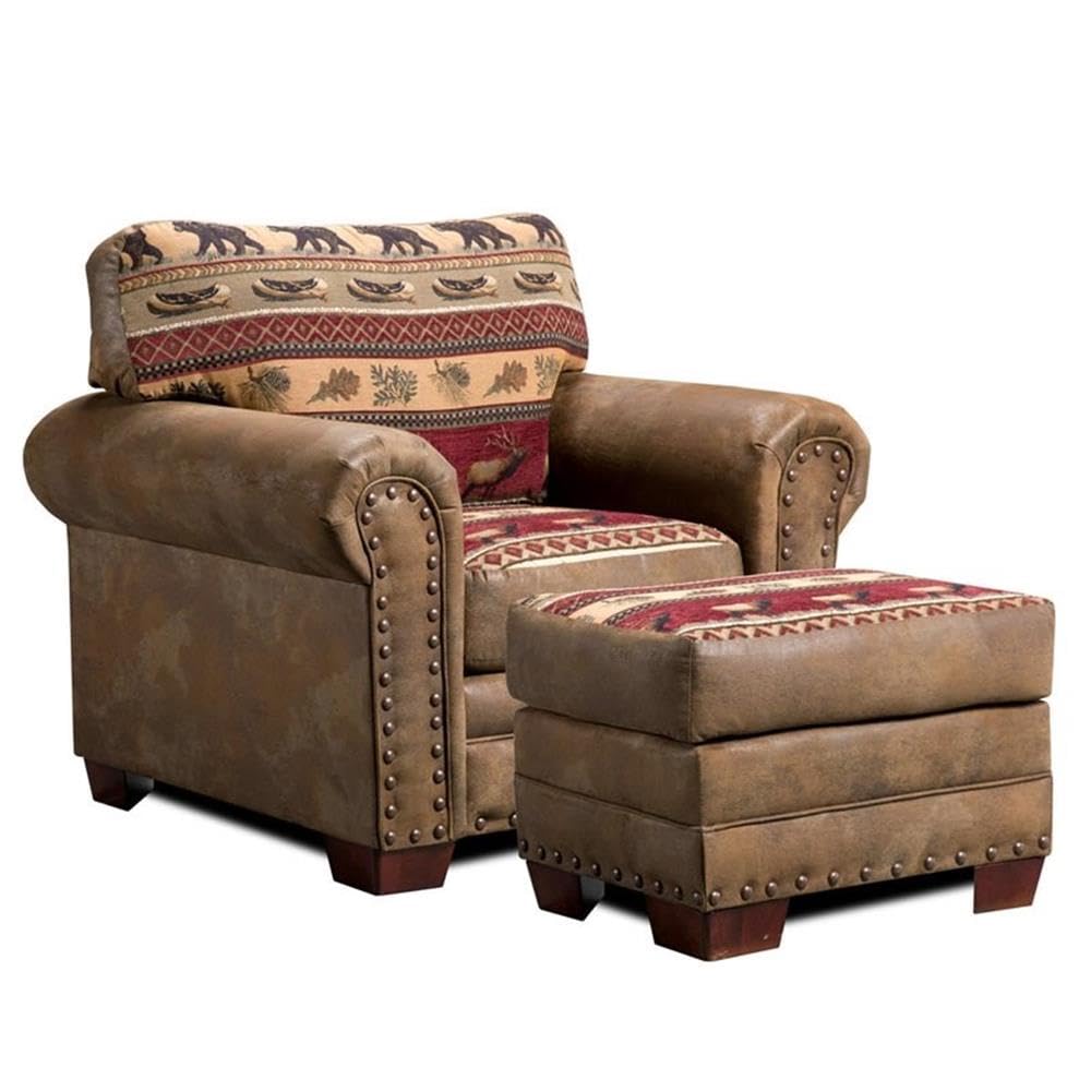 American Furniture Classics 4-Piece Sierra Lodge Sleeper Sofa Set - Comfortable Convertible Sectional Couch with Storage | Perfect for Living Rooms, Guest Rooms & Small Spaces