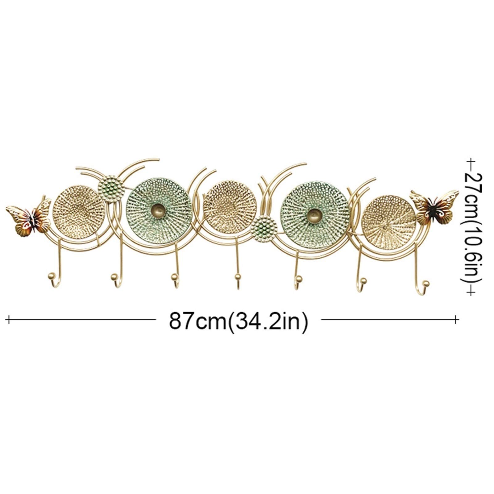 Modern Wall-Mounted Coat Rack with Hooks - Space Saving Behind The Door Clothes Hanger, Iron Coat Hooks for Jackets, Hats & Accessories - Perfect for Entryway, Bedroom & Closet Organization