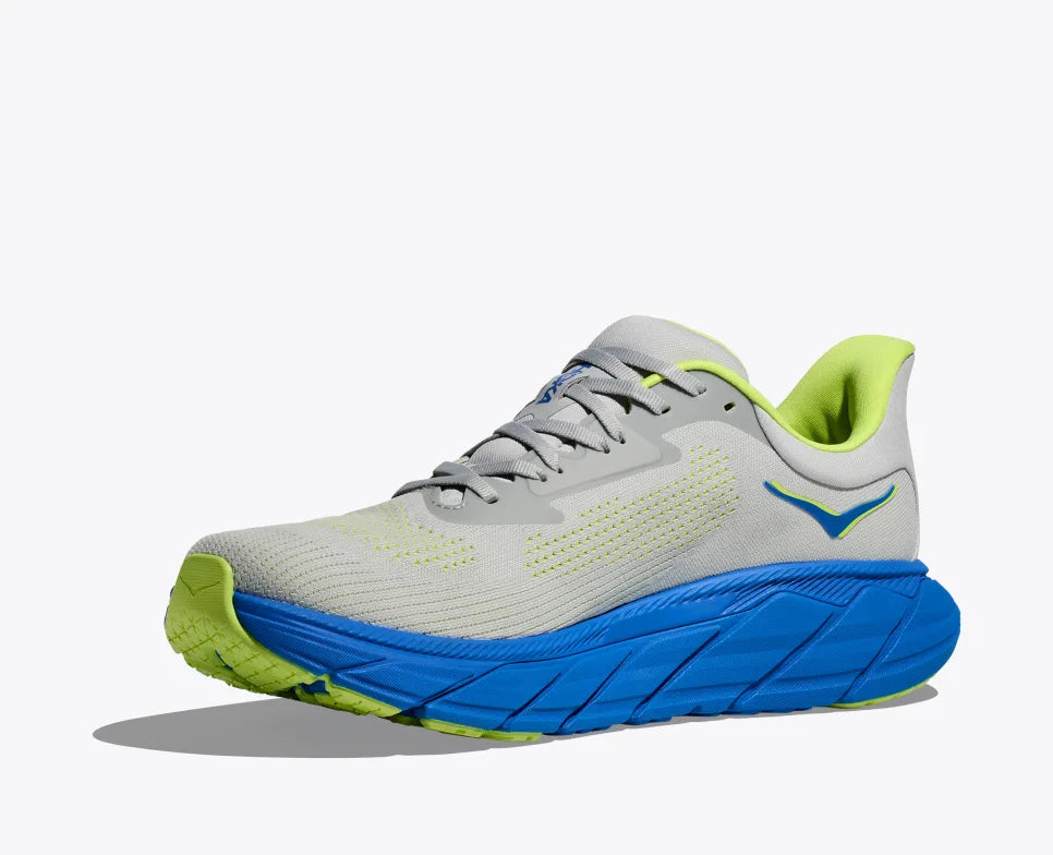 HOKA Arahi 7 Wide Running Shoes for Men - Stardust/Electric Cobalt | Stability & Cushioning for Road Running, Jogging & Daily Wear