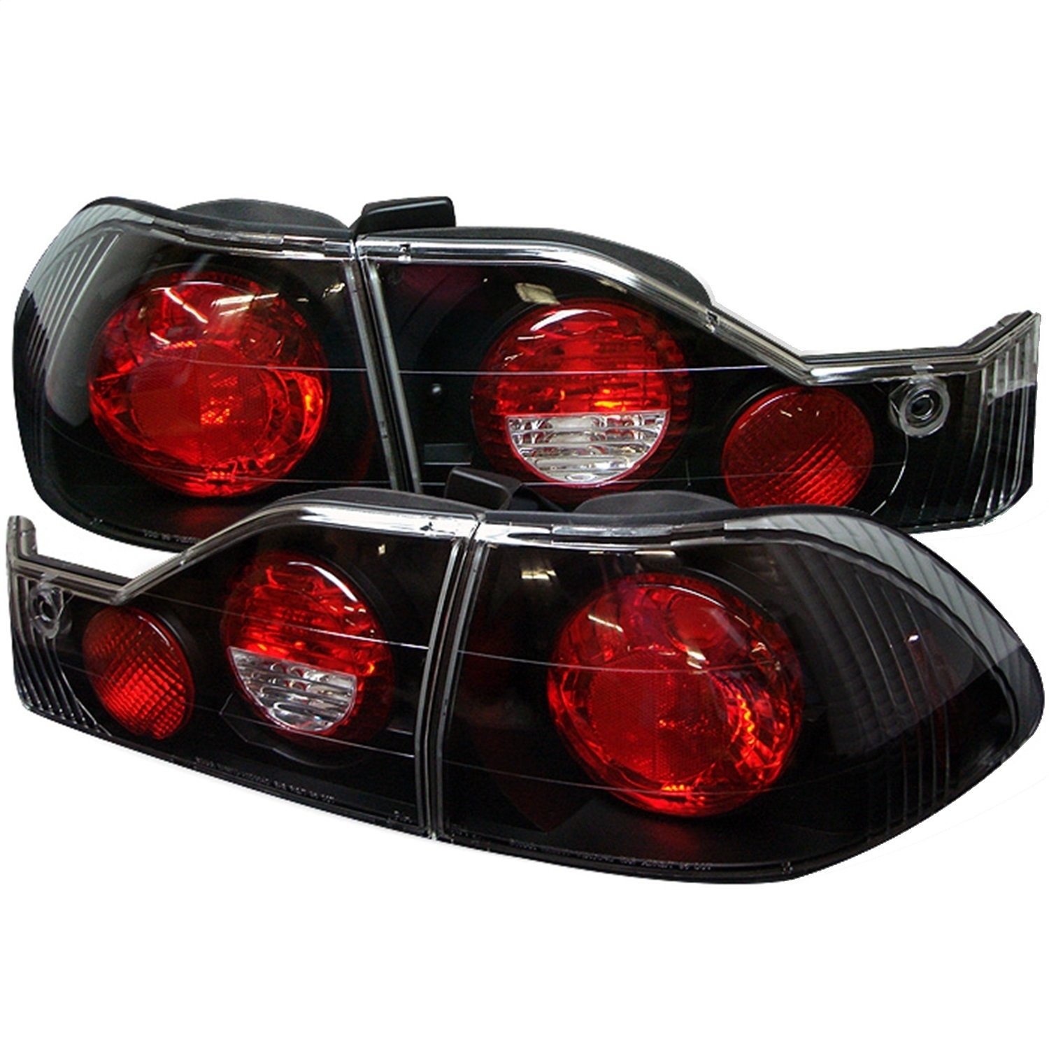 Spyder 5004321 Black Euro Style LED Tail Lights for 1998-2000 Honda Accord 4-Door Sedan - Enhances Rear Visibility & Style for Night Driving