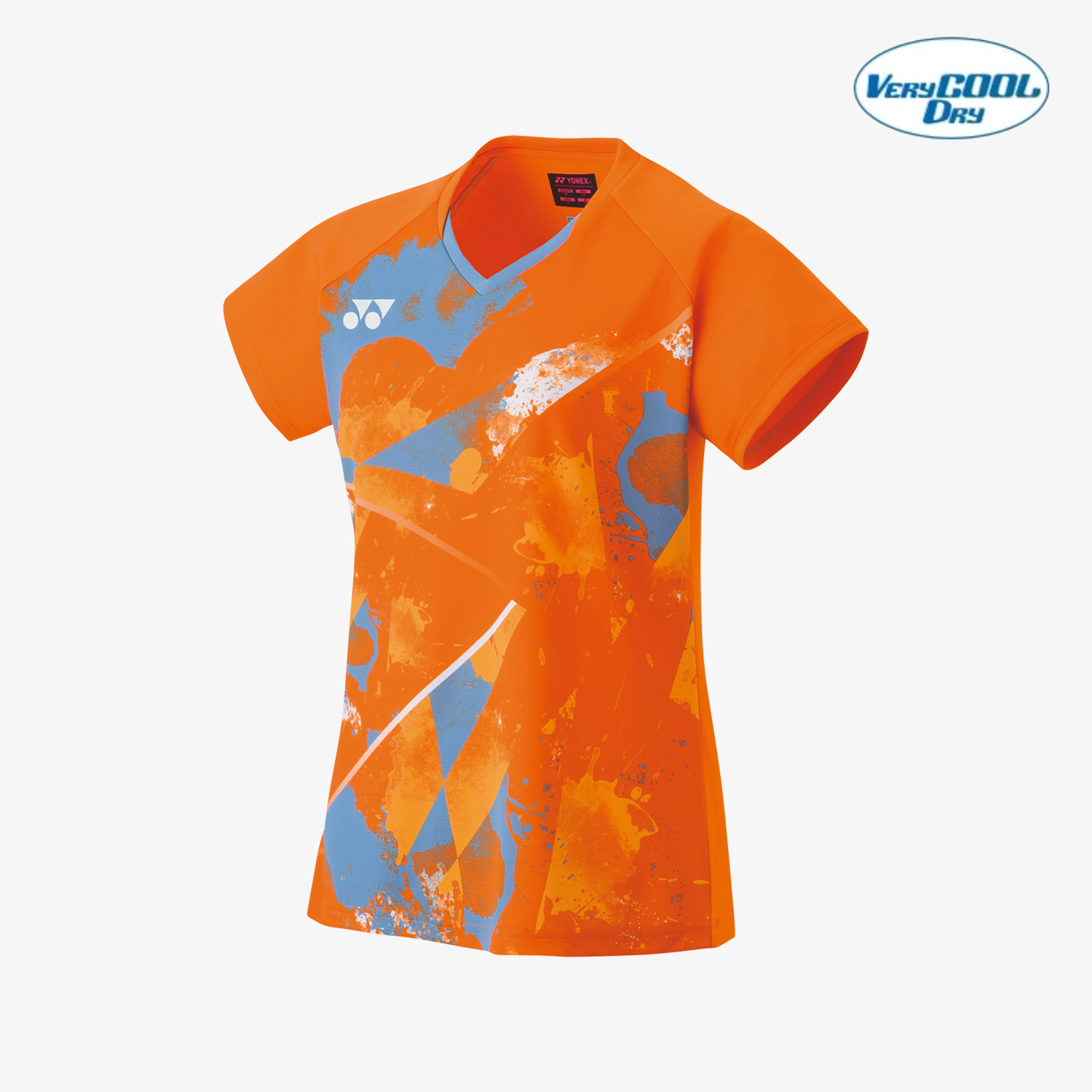 Yonex Women's Crew Neck Tournament Tennis Shirt 20771BOR - Breathable Quick-Dry Performance Top for Badminton & Squash - Bright Orange Athletic Wear for Court Sports