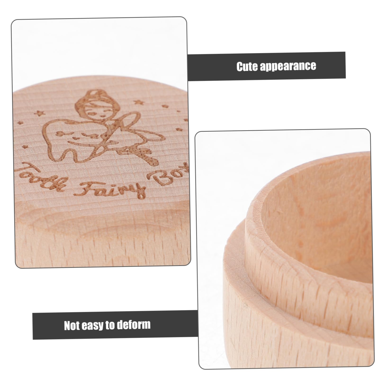 Levemolo Wooden Tooth Keepsake Box for Kids - Baby Teeth Organizer & Holder - Perfect for First Lost Tooth, Tooth Fairy Gifts, and Childhood Memories