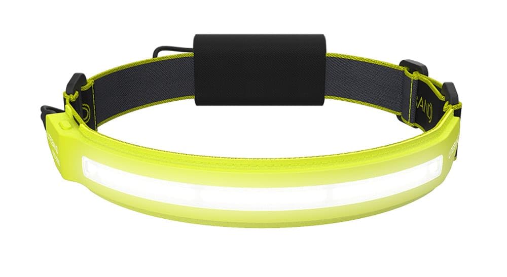Liteband PRO 1000 Lumens Rechargeable LED Headlamp - Super Bright Tactical Headlight Flashlight for Hard Hats, Mechanics, Camping, Running & Outdoor Activities | Waterproof & Lightweight Forehead Lamp for Adults (Yellow)