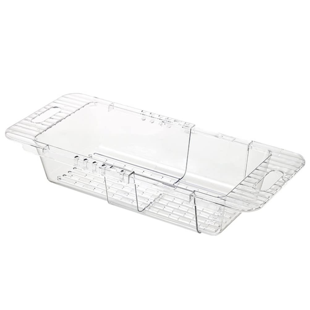 UPKOCH Expandable Over The Sink Colander - Plastic Strainer Basket for Washing Fruits & Vegetables - Kitchen Sink Drain Basket for Easy Food Prep and Cleaning