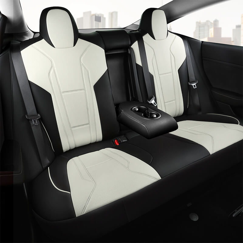 Premium Tesla Model 3 Leather Seat Covers (2017-2023) - Waterproof & Custom Fit Car Seat Protectors for Enhanced Comfort & Luxury Interior Upgrade