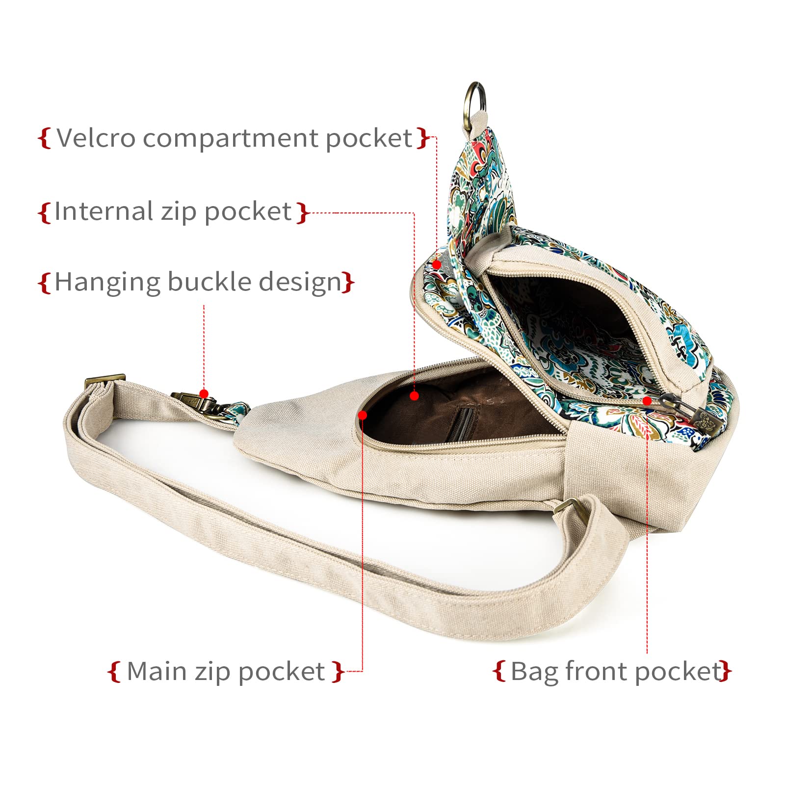 Black Butterfly Canvas Chest Bag - Small Crossbody Pack for Travel, Hiking & Outdoor Adventures - Stylish Inclined Shoulder Bag for Women & Men - Perfect for Concerts, Festivals & Daily Use