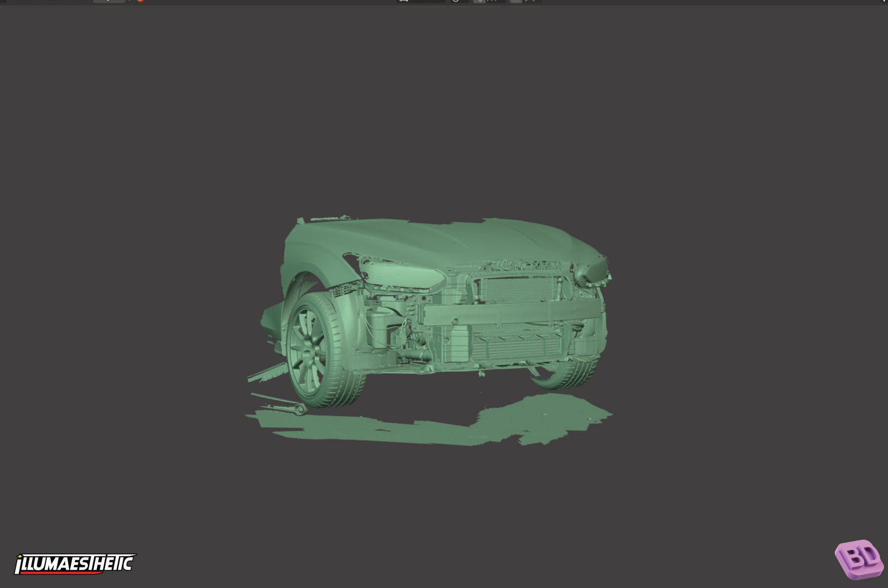 Hyundai Veloster N (JS) 3D Scan Model for 2019-2022 - Perfect for Car Enthusiasts, 3D Printing & Automotive Design Projects