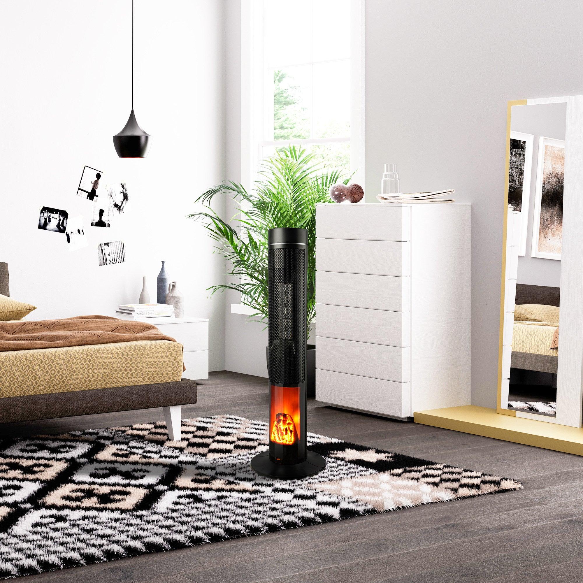 1500W Electric Space Heater with Digital LED Display & Remote Control - Portable Indoor Heater for Home, Office, Bedroom, and Garage Use