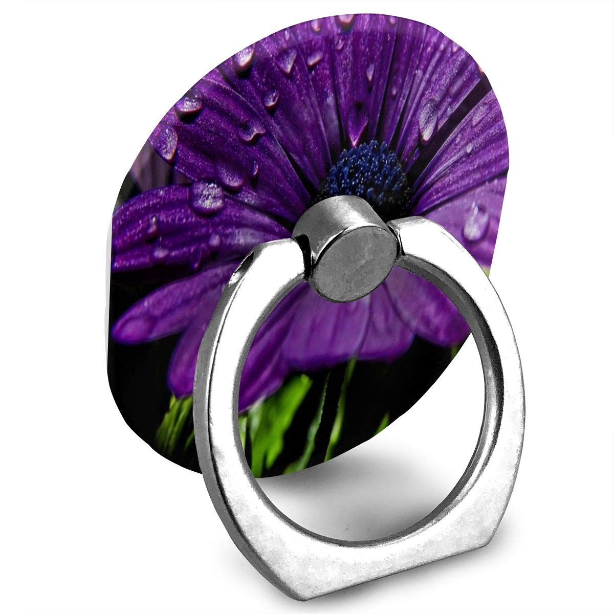 Adjustable 360° Rotating Phone Stand Holder - Purple Daisy Design for iPhone X/6/6s/7/8/8 Plus, iPad, Kindle, Android Smartphones | Perfect for Desk, Office, Home & Travel Use