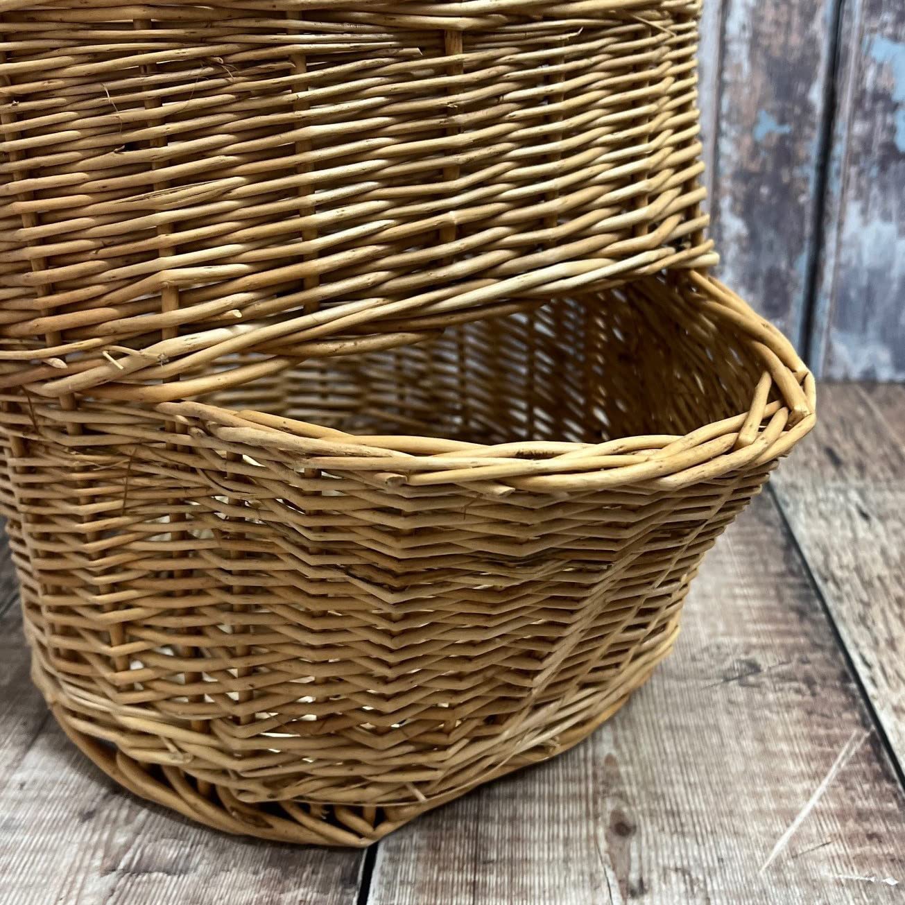 Woven Wicker Onion Storage Basket - Natural Rattan Vegetable Bin for Kitchen, Pantry & Farmhouse Decor | Perfect for Organizing Onions, Potatoes & Root Vegetables