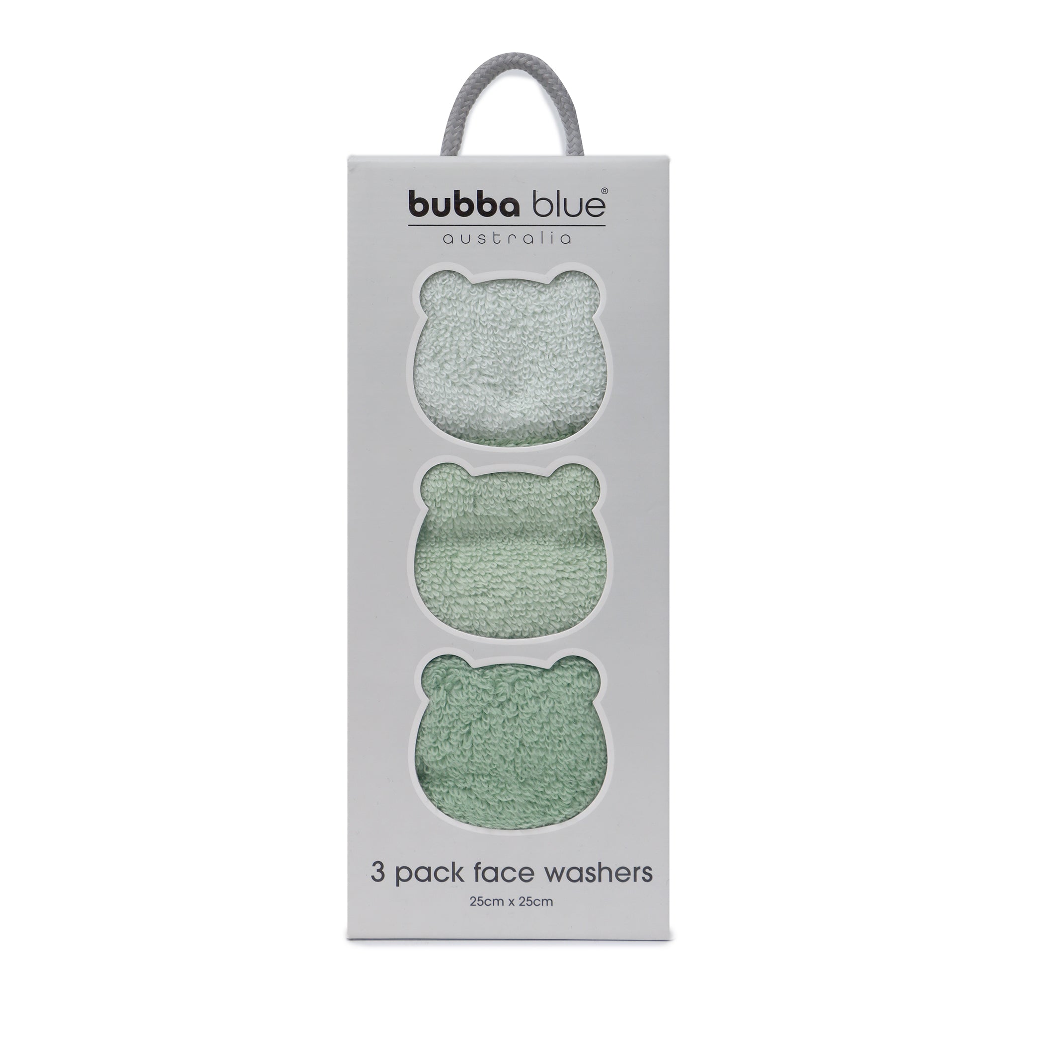 Terrazzo 3-Pack Baby Face Washcloths - Soft Organic Cotton Wash Cloths for Newborns & Infants - Perfect for Bath Time, Feeding & Gentle Skin Care (Green)