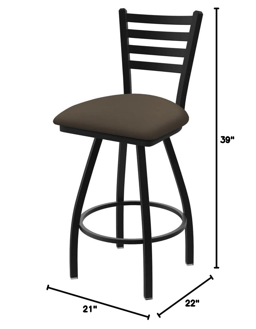 Holland Bar Stool Co. XL 410 Jackie Swivel Bar Stool in Canter Earth - Adjustable Height Counter Stool for Kitchen Island, Bar & Dining Room - Rustic Industrial Style Home Decor