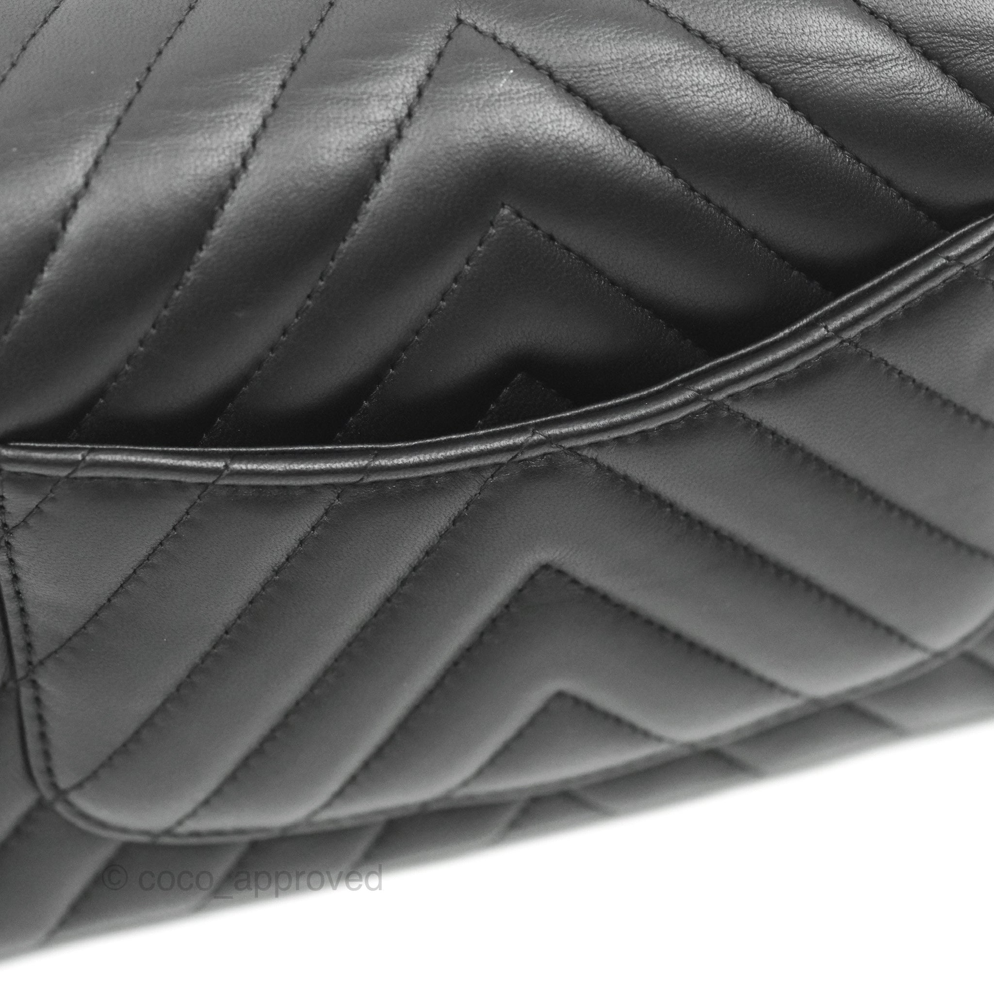 Chanel Chevron Mini Rectangular Flap Bag in Black Lambskin Leather with Gold Hardware - Perfect for Evening Events & Luxury Fashion Accessories