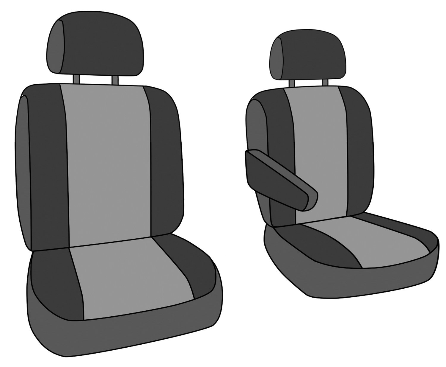 Premium Cordura Seat Covers for 2015-2020 Honda Fit - Front Bucket Seats with Charcoal Insert & Trim | Durable, Custom Fit Protection for Daily Commuting & Road Trips