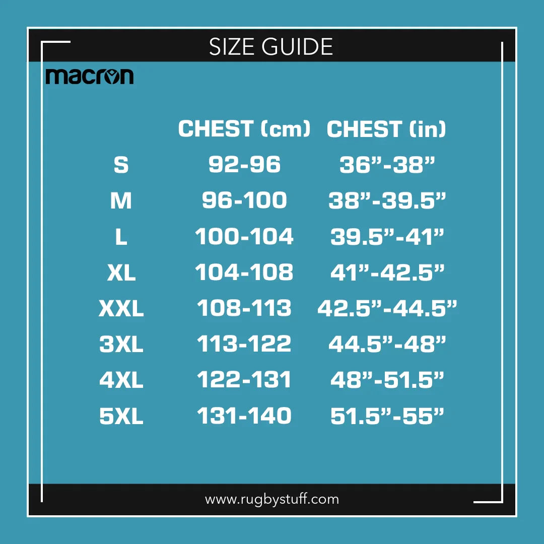 Macron Barbarians Men's Cotton Long Sleeve Rugby Shirt 2025 - Breathable Sports Jersey for Rugby Training & Casual Wear