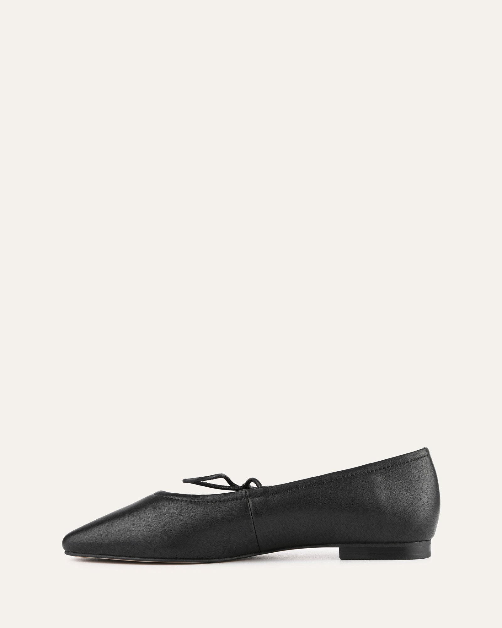 Black Leather Petal Casual Flats for Women - Comfortable & Stylish Slip-On Shoes for Work, Travel & Everyday Wear