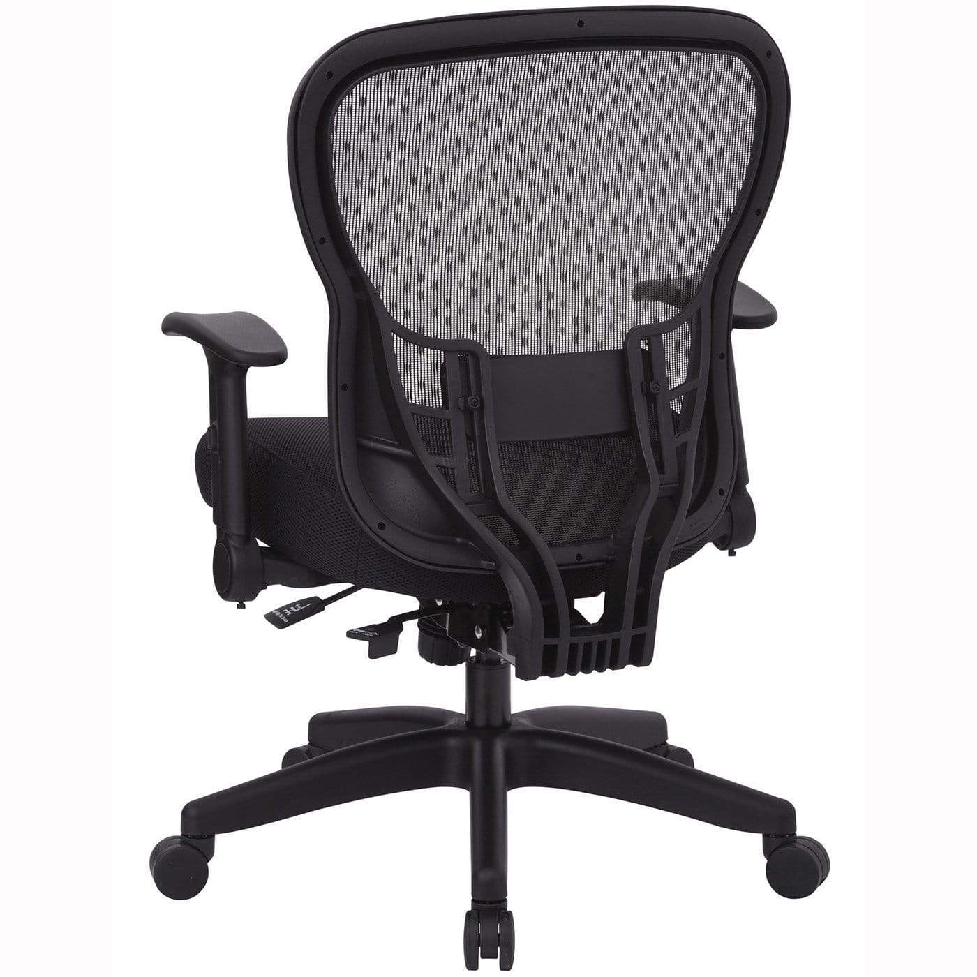 Office Star SpaceGrid Ergonomic Mesh Back Chair with Memory Foam Seat - Black [529 M3R2N6F2] - Perfect for Home Office, Gaming & Workspace Comfort