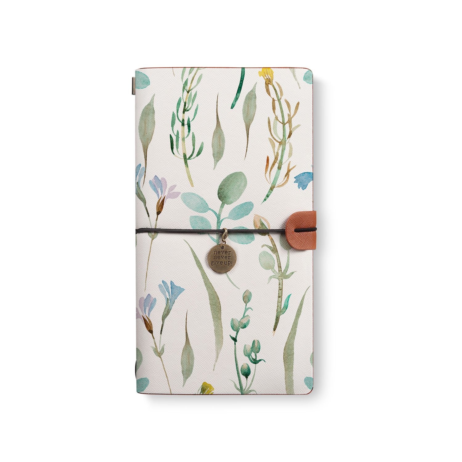 Premium Traveler's Notebook with Green Leaves Design - Refillable Leather Journal for Writing, Sketching & Planning | Perfect for Journaling, Bullet Journals & Travel Diaries