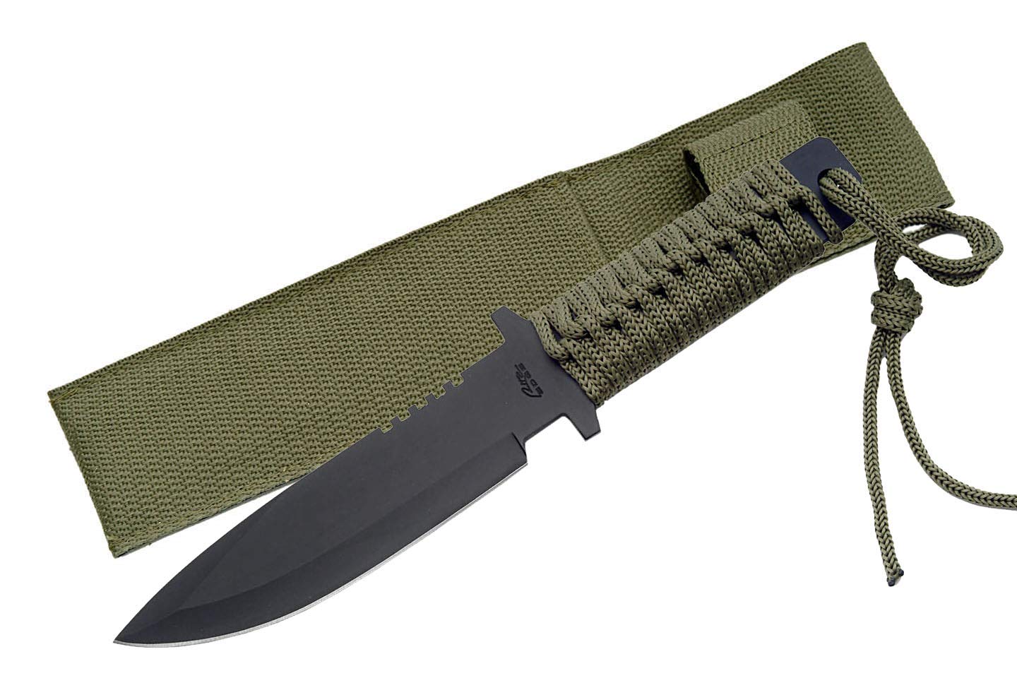 Szco Supplies Military Spear Point Knife - Tactical Survival Knife with Sheath, High Carbon Steel Blade for Outdoor Camping, Hunting & Emergency Preparedness