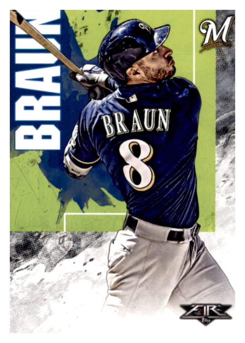 2019 Topps Fire #84 Ryan Braun Milwaukee Brewers Baseball Card - Rare Collectible for Sports Fans & Memorabilia Enthusiasts - Perfect for Trading, Displaying, or Gifting