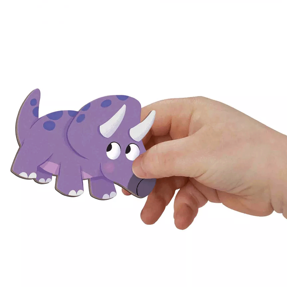 Janod Magnetic Dinosaurs Story Set - Interactive Magnetic Toy for Kids, Educational Dinosaur Playset for Creative Storytelling | Perfect for Preschool Learning & Bedtime Play