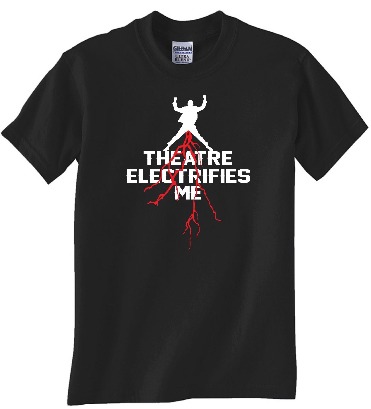 STUFF WITH ATTITUDE Theatre ELECTRIFIES ME Black T-Shirt | Graphic Tee for Music & Theater Lovers | Casual Wear & Concert Outfit