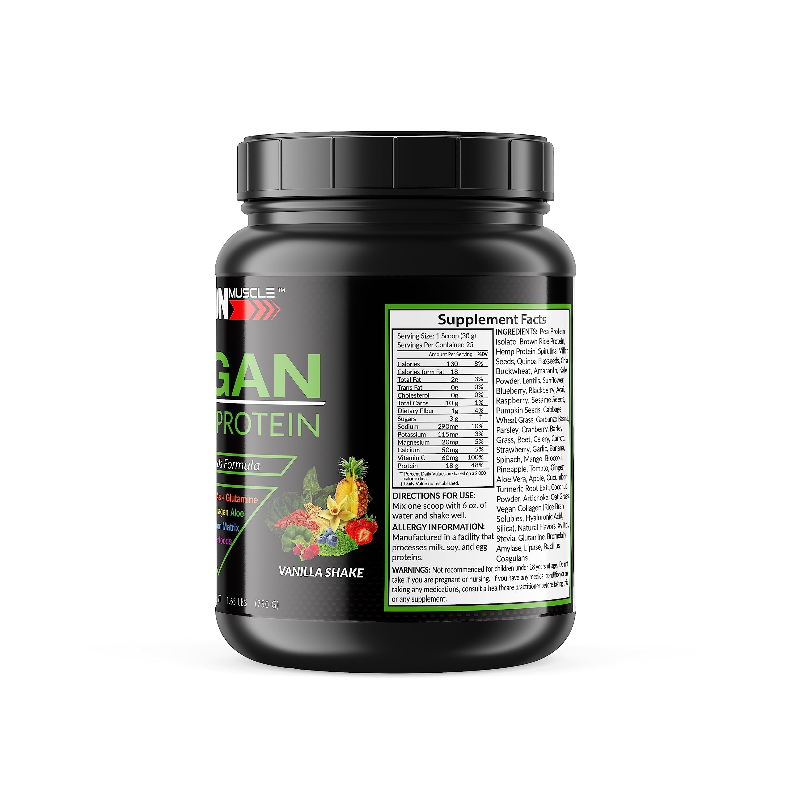 Opto Vegan Super Protein Powder - Vanilla Flavor | Plant-Based Protein Supplement with Hemp, Pea & Brown Rice | Rich in Greens & Antioxidants | Perfect for Post-Workout Recovery & Healthy Smoothies