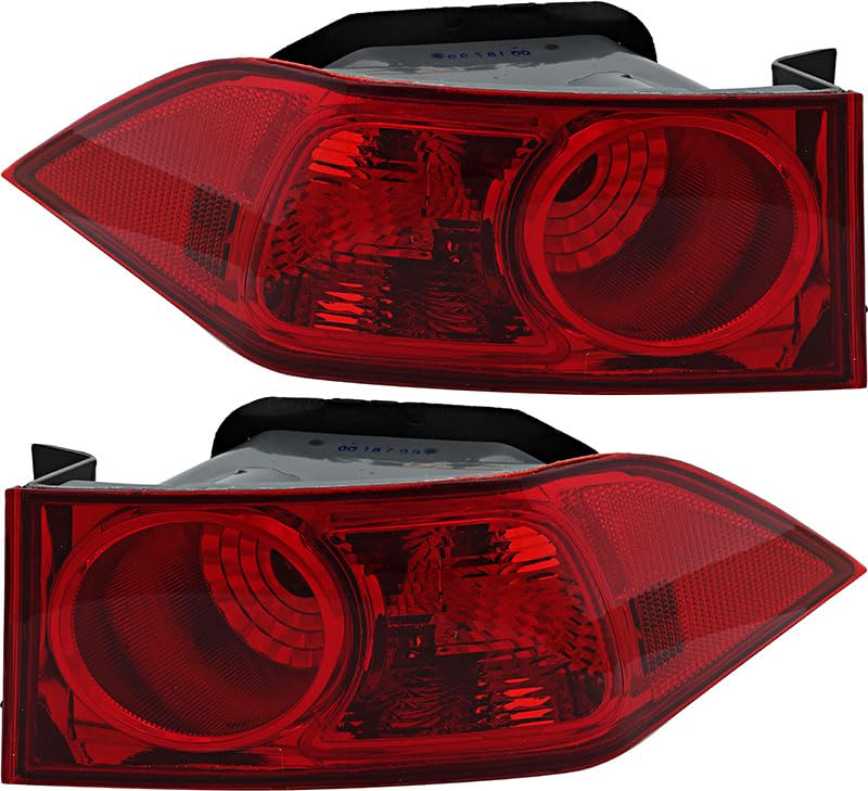2006-2008 Acura TSX Replacement Tail Lights Set - Left & Right Side Pair - Perfect for Night Driving & Enhanced Safety