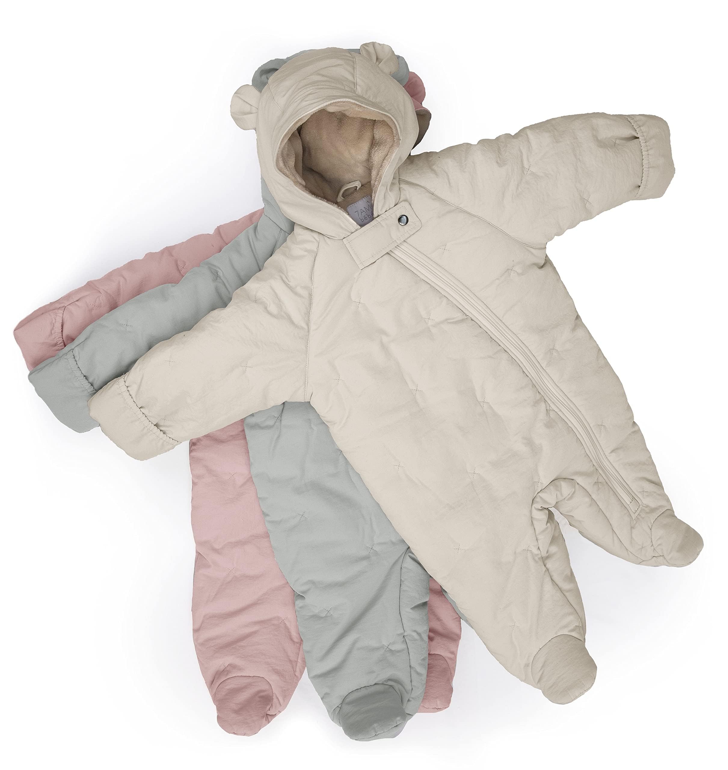 7AM Enfant Baby Jumpsuit Coat - Airy Zipper Jumpsuit for Boys & Girls | Water Repellent, Soft Cotton, Warm Winter Wear | Perfect for Outdoor Play, Stroller Walks & Cold Weather Adventures